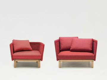 SABI - Armchair with armrests by Paola Lenti - view 2